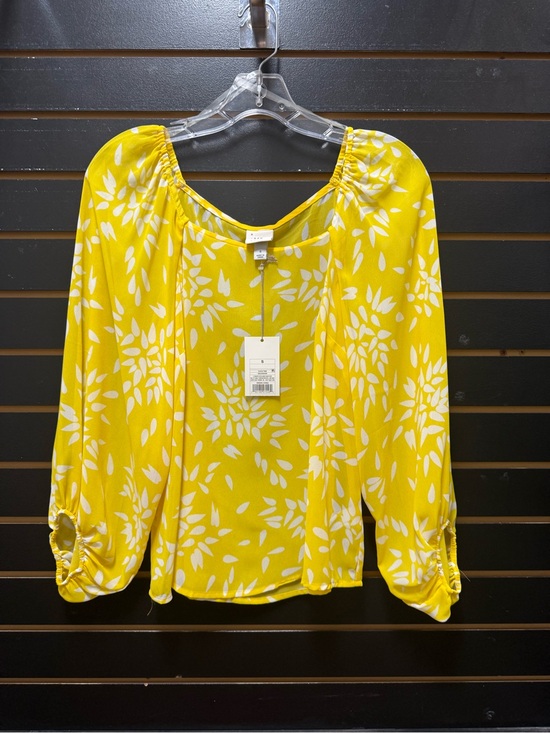 a new day Tops - NWT A New Day Yellow Floral Balloon Sleeve Blouse Size Small